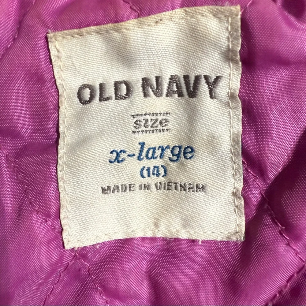 Old Navy Y2K Kids Purple Toggle Fleece Coat Size XL (14)