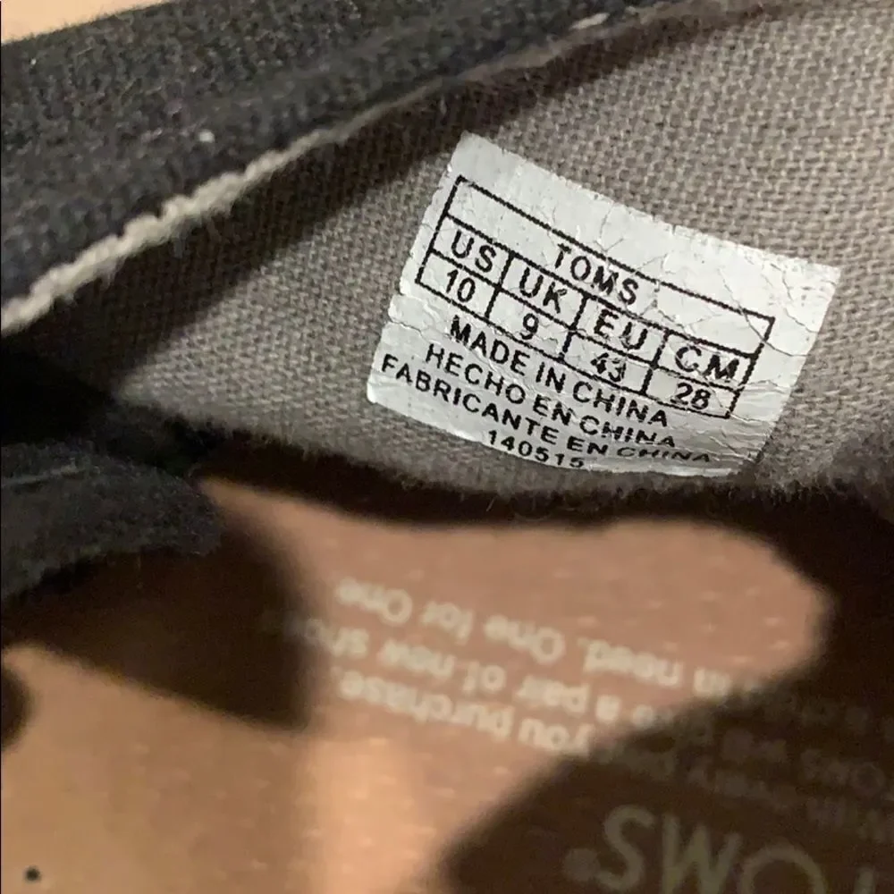 Toms used one