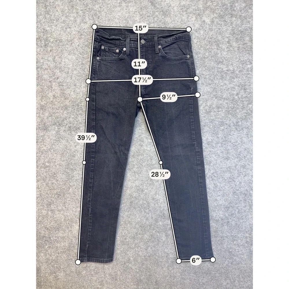 Lot of 3 Levi's 510 511 Skinny Jeans Mens 30x30 Black Blue Gray Denim Work Pants