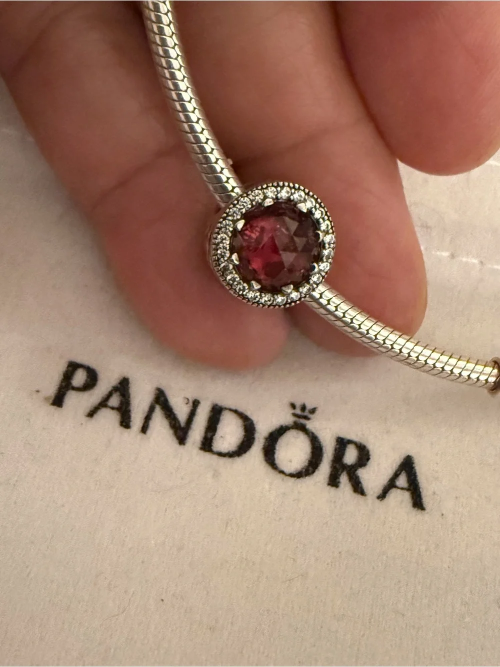 Pandora charm faceted