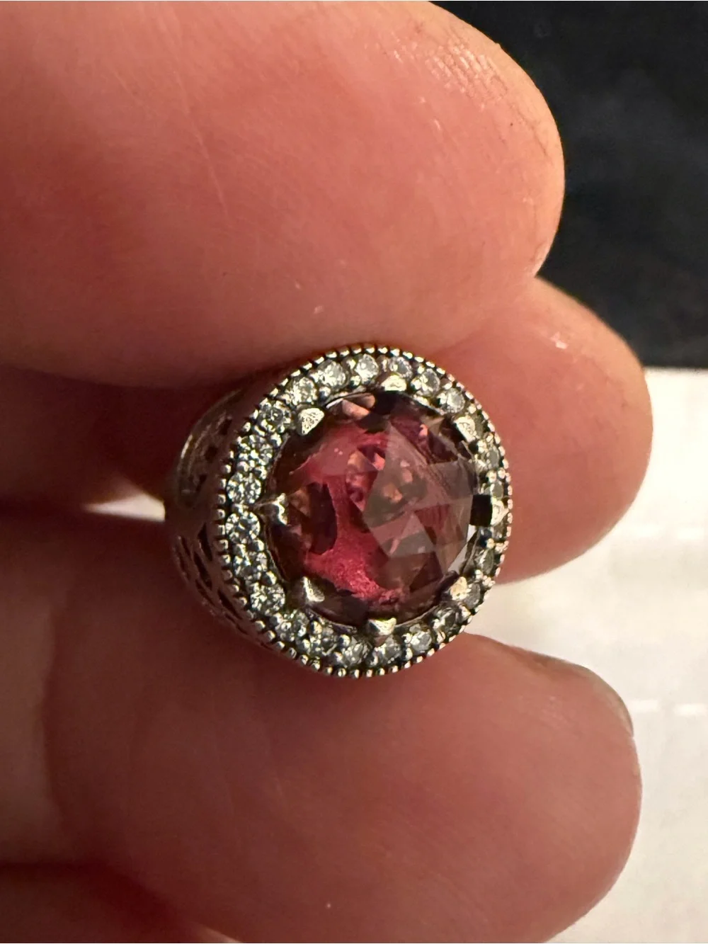 Pandora charm faceted