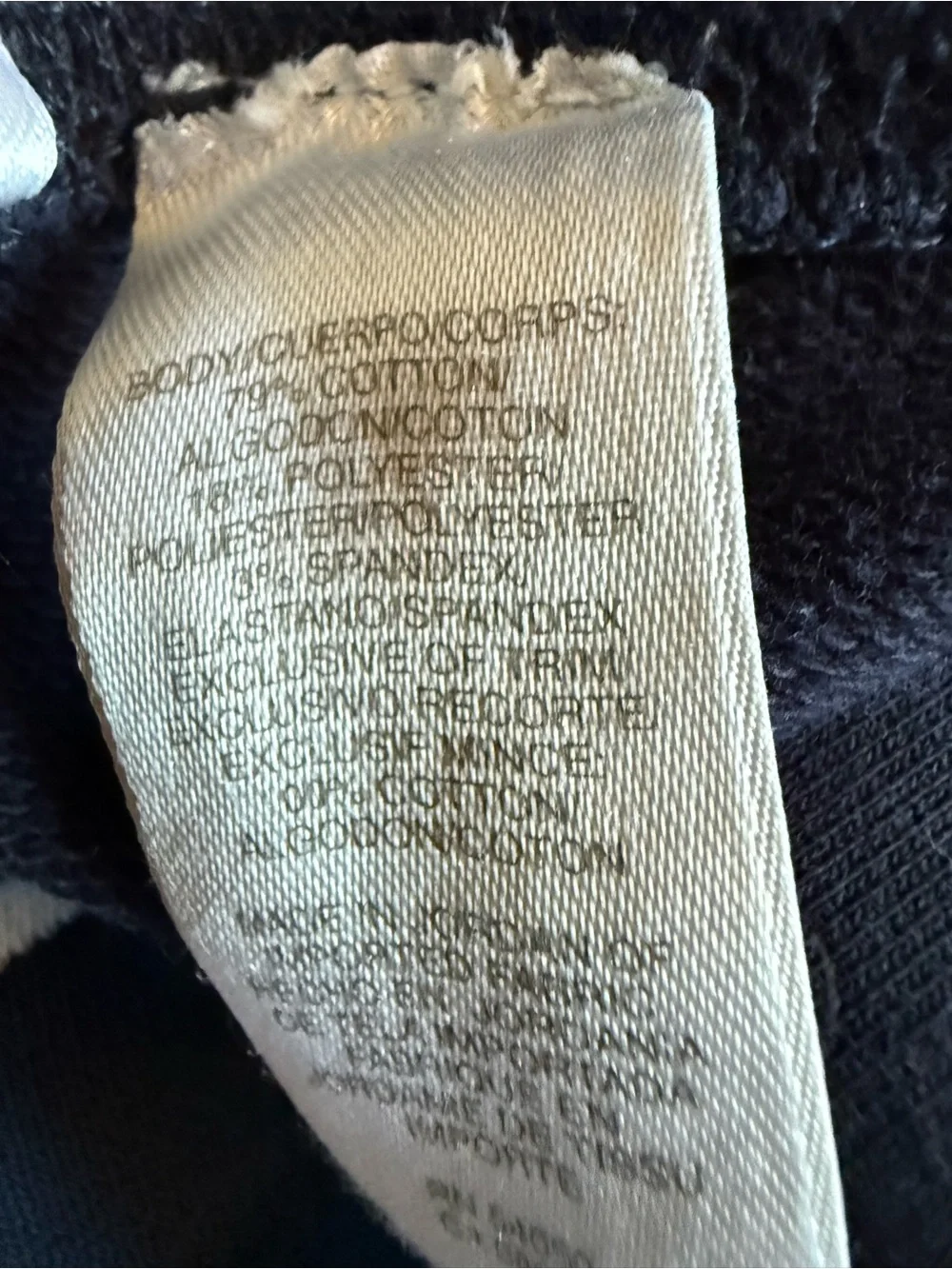 Anne Klein navy sweat missing