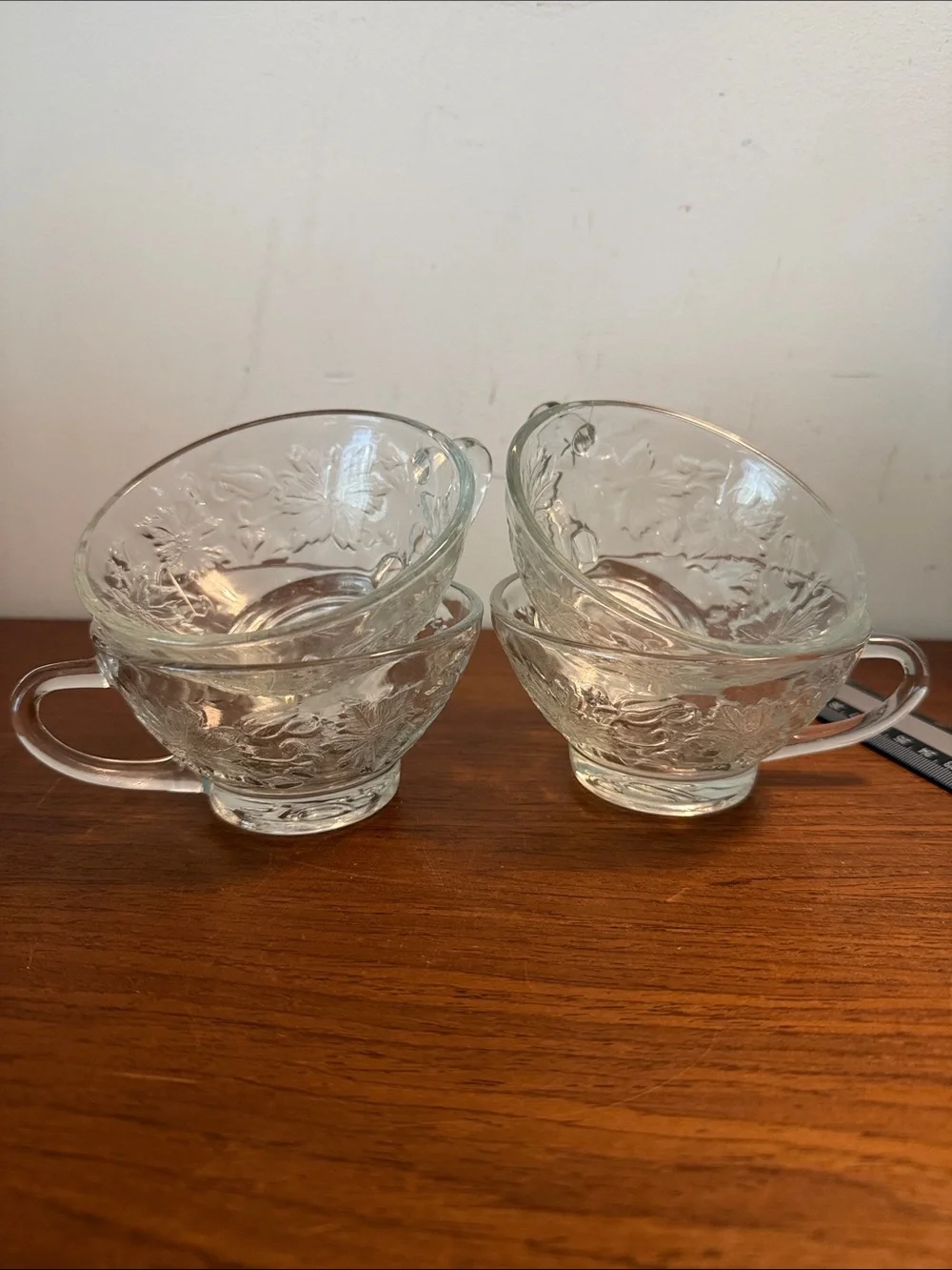 Vintage Princess House Fantasia Crystal Teacups - Punch Cups set/4