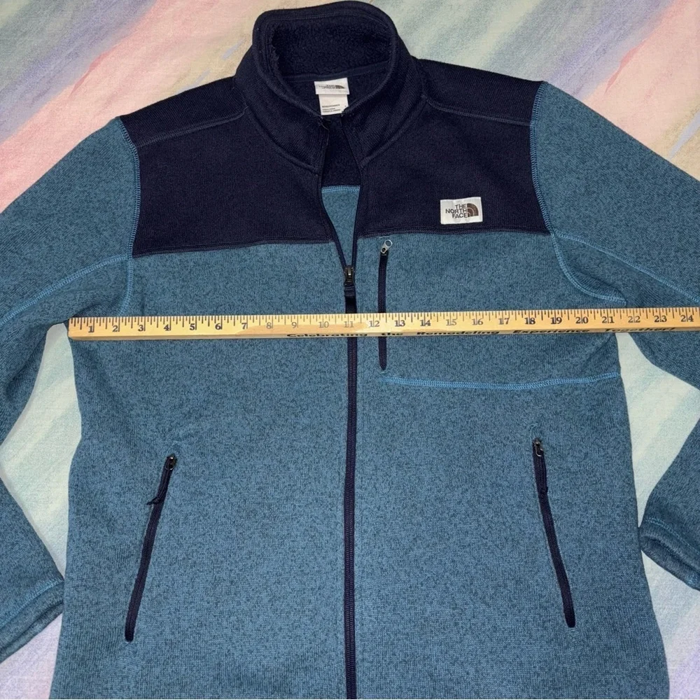 The North Face Men's Gordon Lyons Full Zip Fleece Jacket Mallard Blue Heritage L