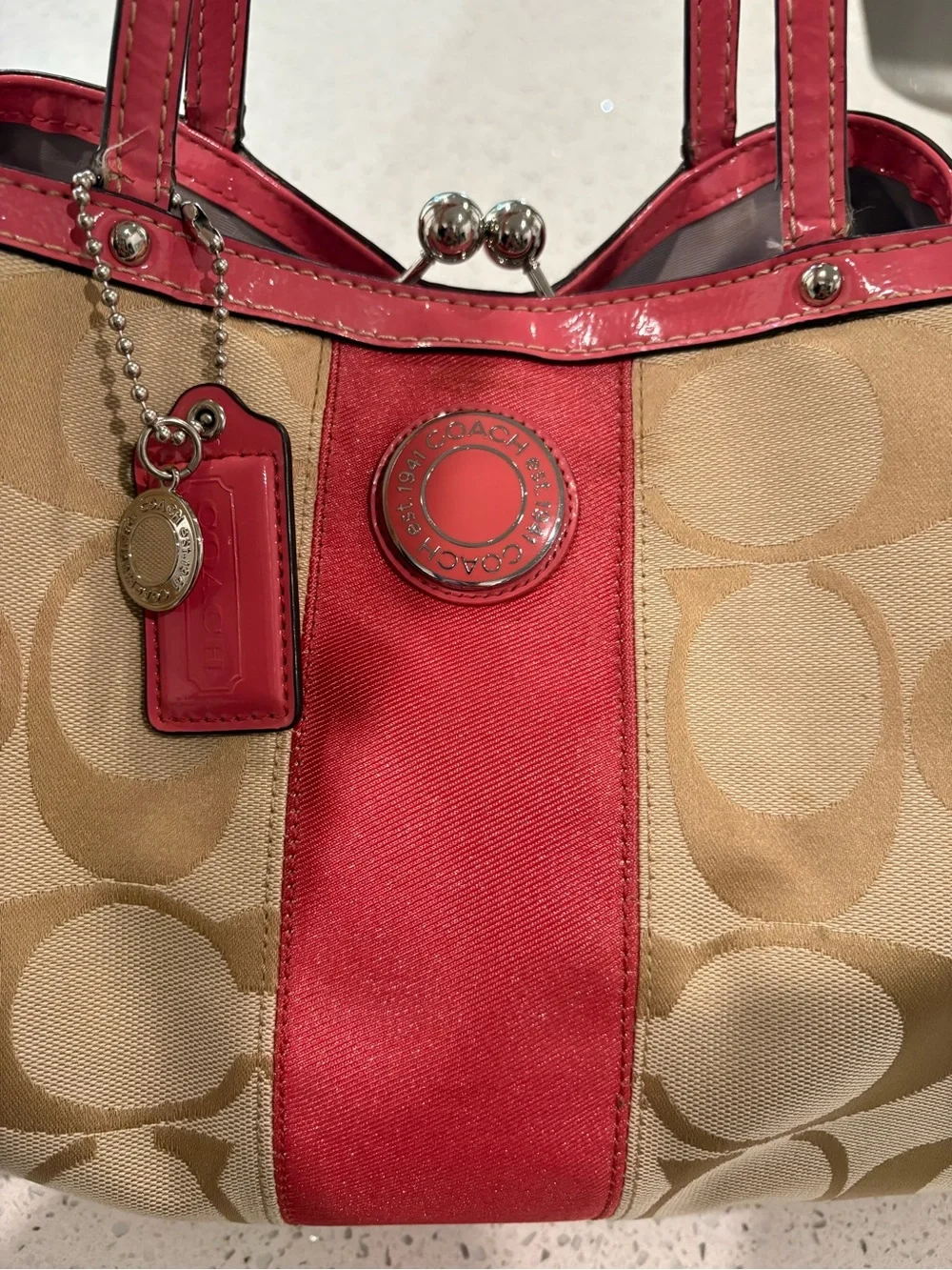Coach canvas tote