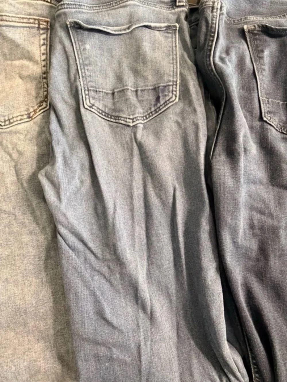 Lot Of 3 Jeans Banana Republic Traveler Slim Fit 36X32 Jeans Light Medium Dark