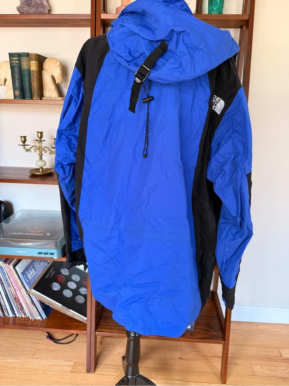 The North Face Royal Blue and Black Summit Series Hooded Shell Jacket