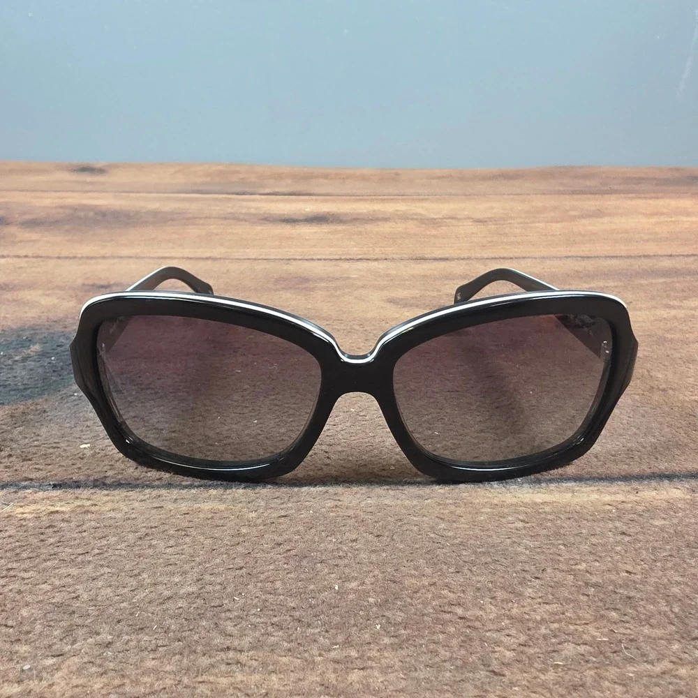 Chanel Sunglasses Womens 58mm Black Good 5143 c.1138/3C Square CC Logo Italy