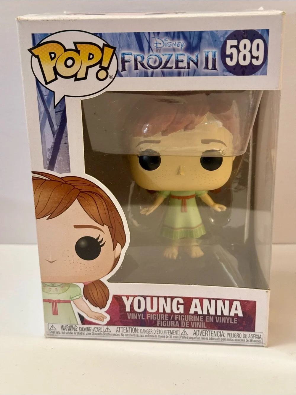 Disney Funko Pop! Young Anna in Light Green Dress with Auburn Hair