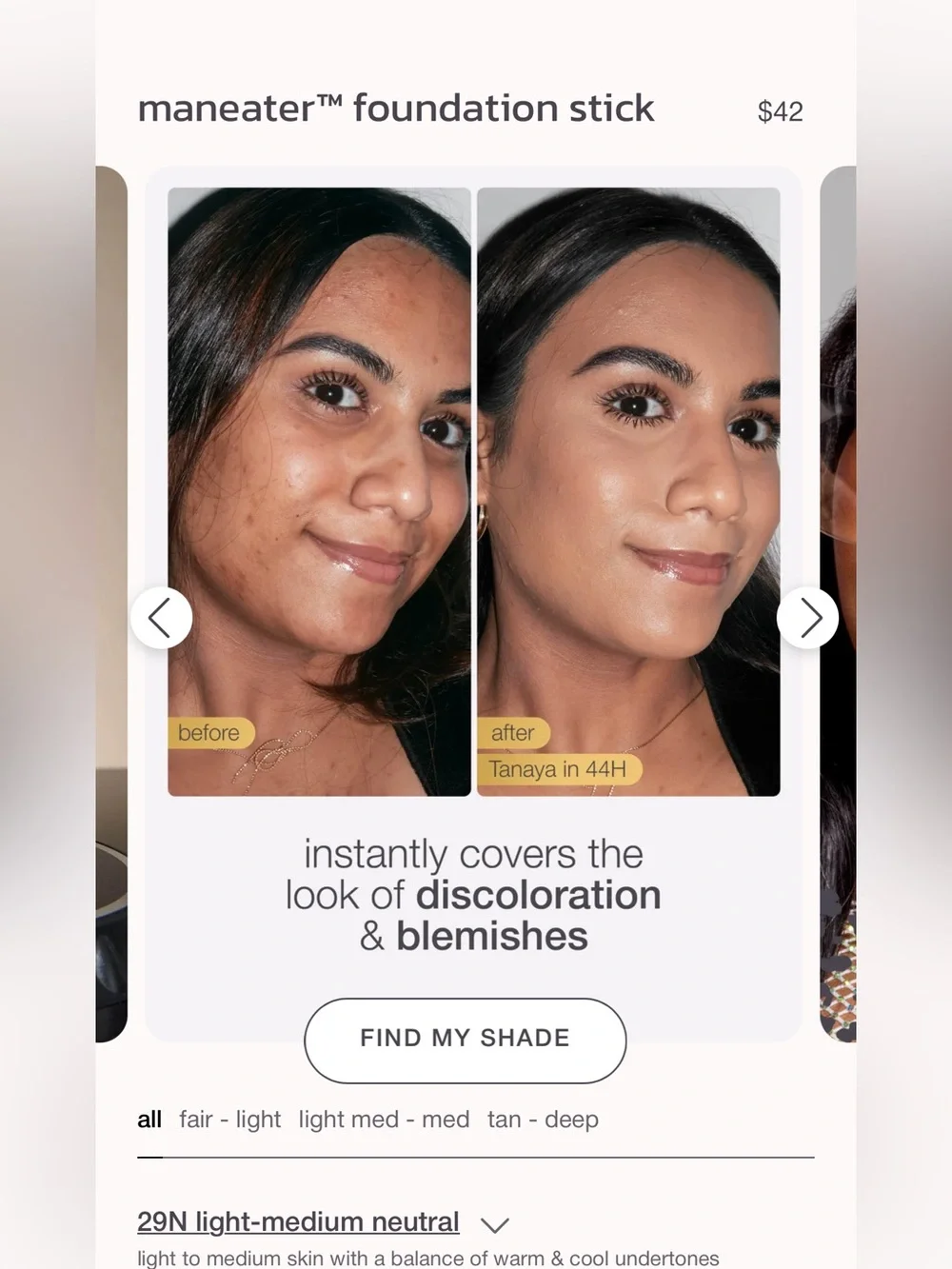 Tarte Maneater Foundation Stick 4 for $40