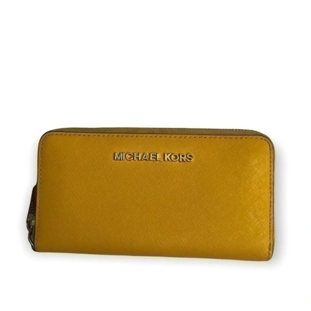 Michael kors yellow saffiano wallet