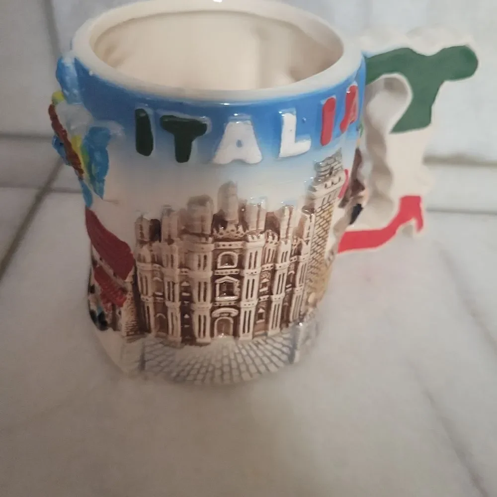 Italia 3D Souvenir Boot Handle Coffee Tea Mug 12 oz