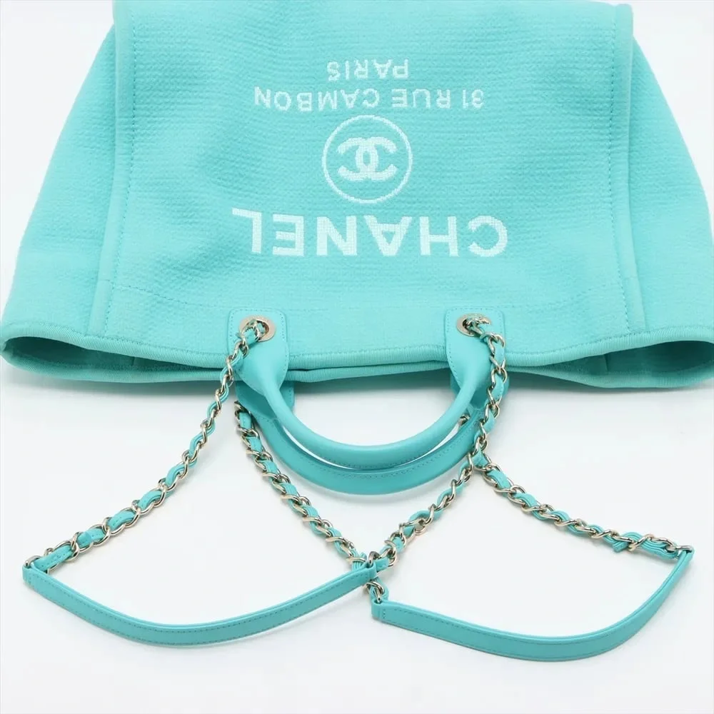 CHANEL turquoise one leather