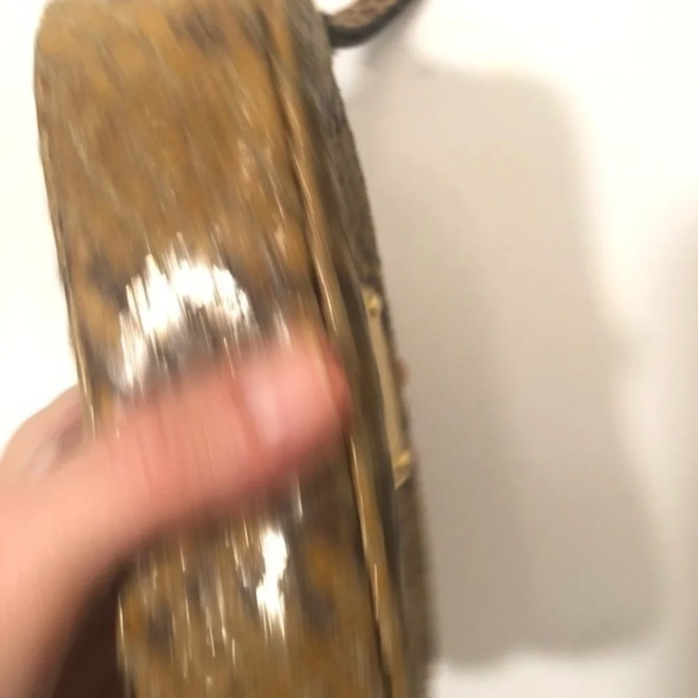 Michael kors python embossed 2 zipper wristlet bag