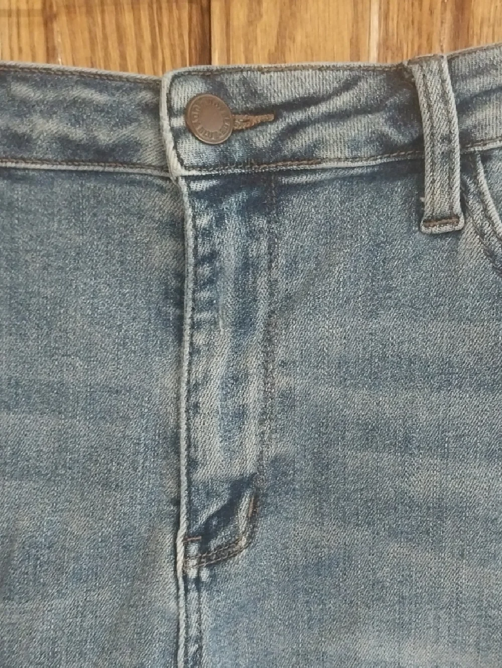 Judy Blue Distressed Crop Wide Leg Frayed Hem Jeans Size 13/31 Blue JB88475
