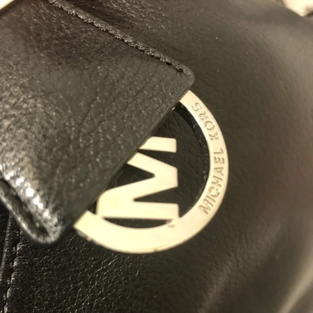 Michael kors black leather two way bag