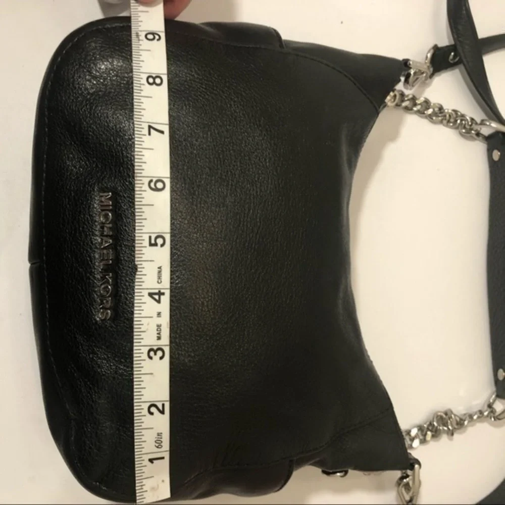 Michael kors black leather two way bag