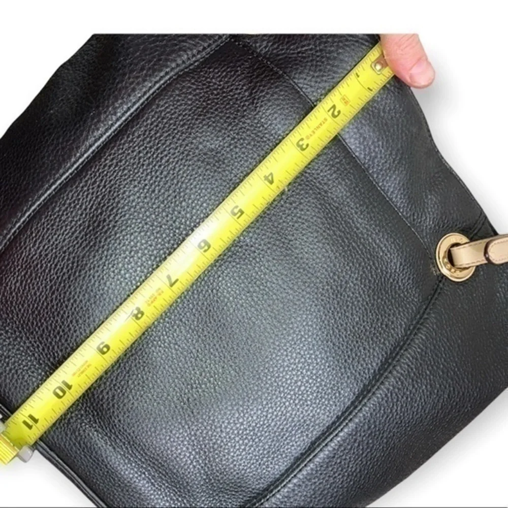 Michael kors black leather tote bag
