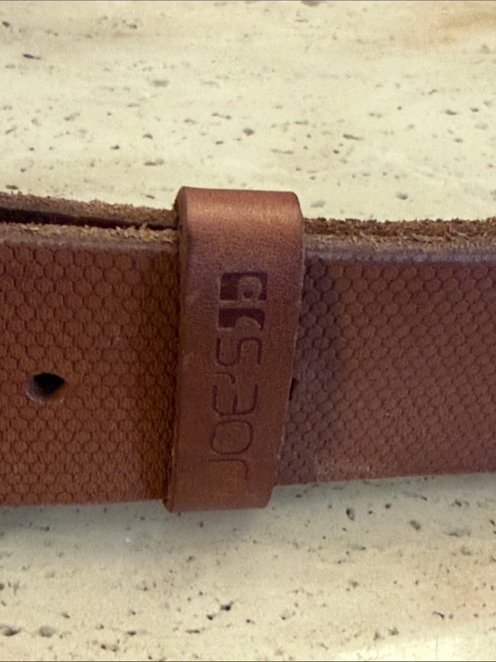 Joe's Jeans Tan Leather Belt with Silver Buckle