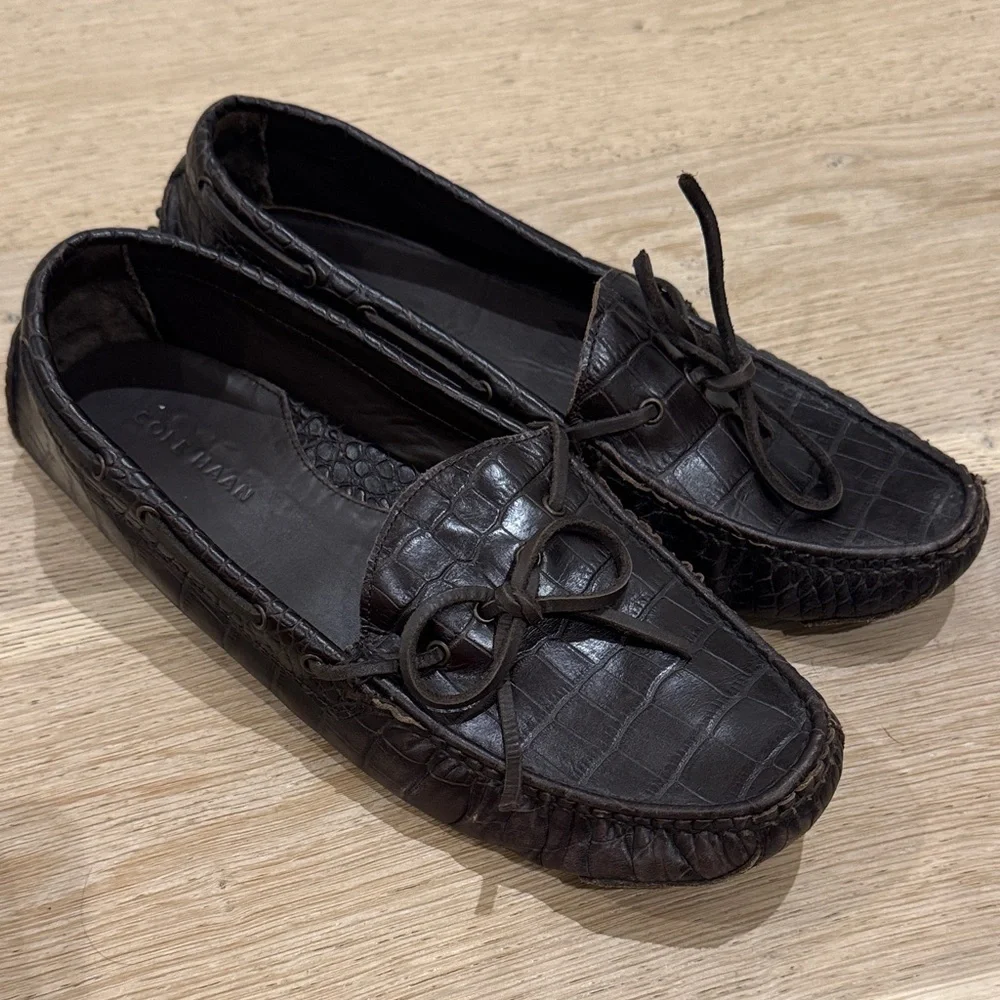 Cole Haan croc embossed