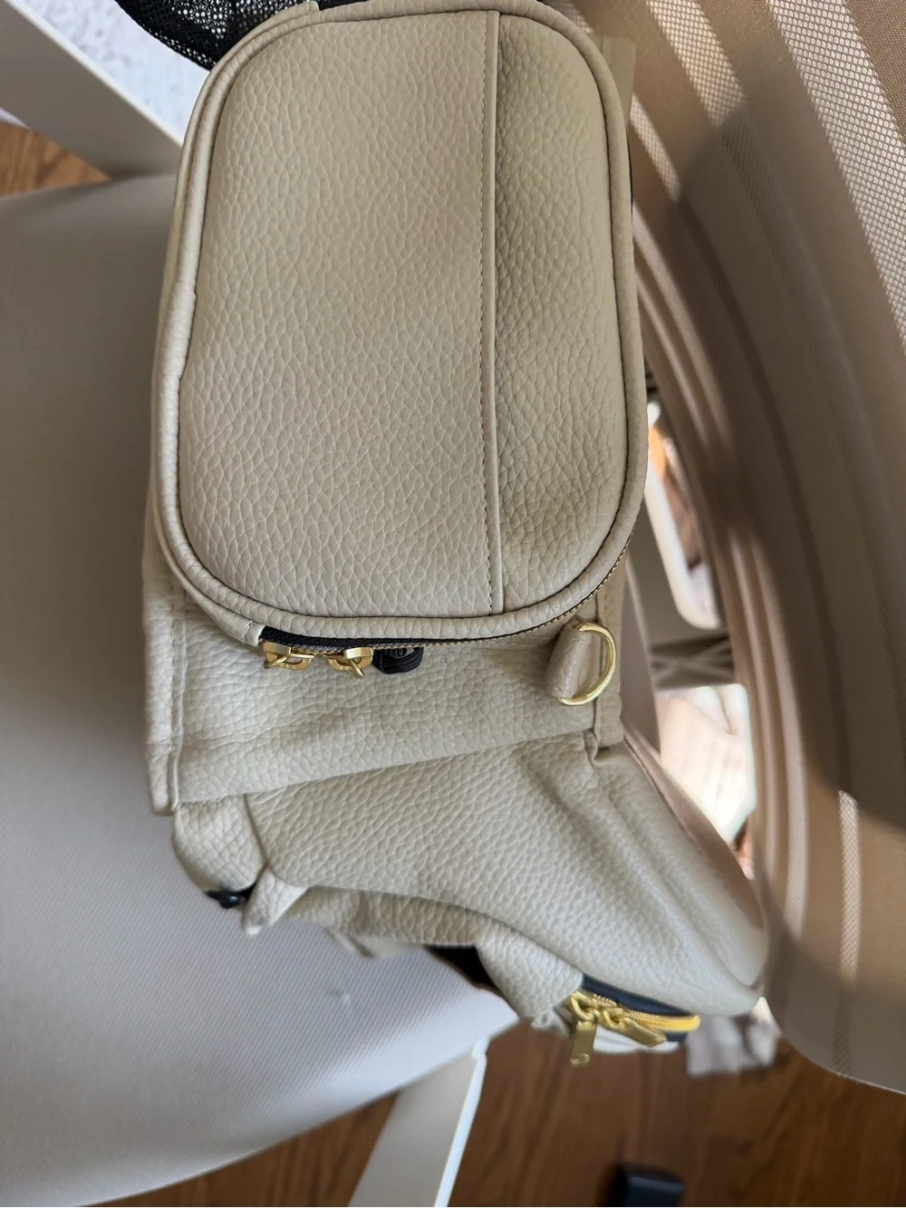 Tushbaby beige leather