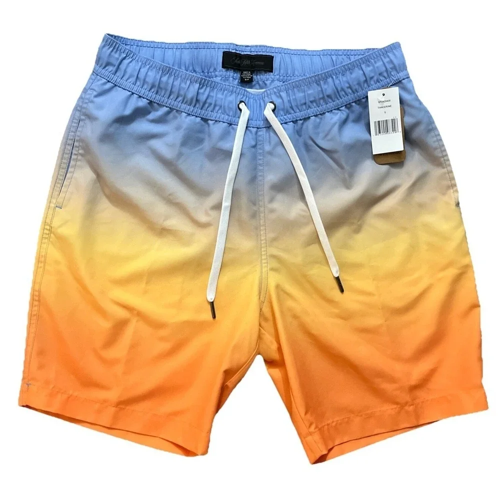 Saks Fifth‎ Avenue Ombré Swim Trunks S Beach Boating Vacation
