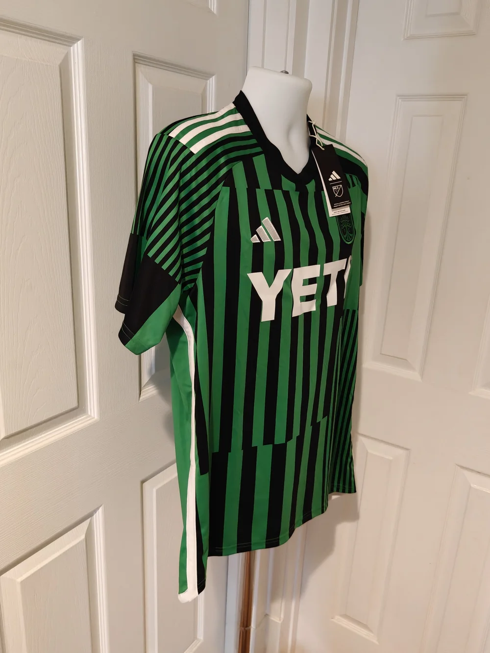 adidas Austin FC Yeti Green Black Soccer Jersey NWT Men’s Size XS MLS HI1835