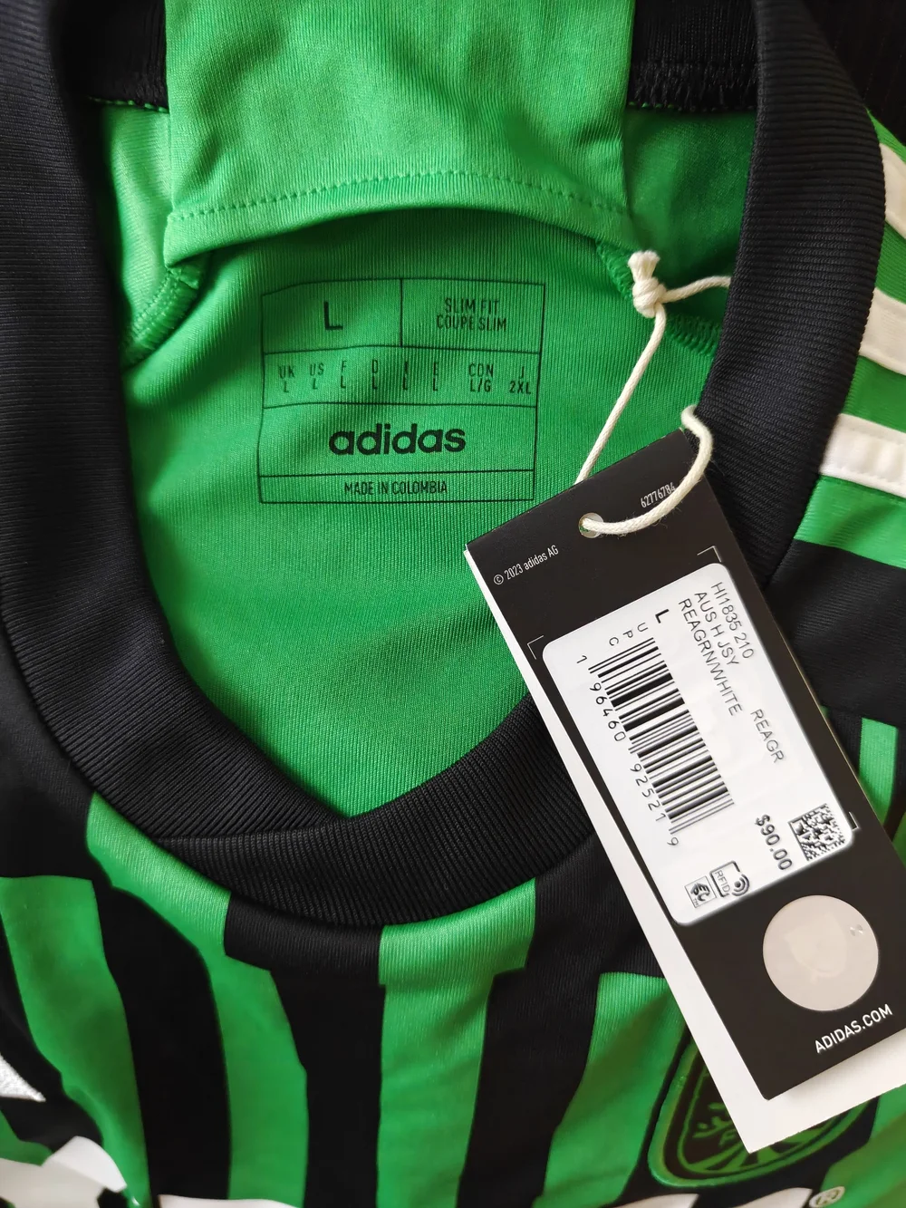adidas Austin FC Yeti Green Black Soccer Jersey NWT Men’s Size XS MLS HI1835