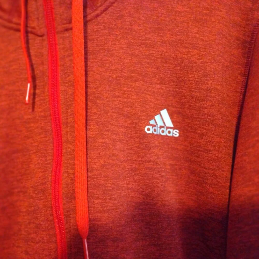 Adidas Red Climawarm Full Zip Hoodie Jacket XL Athleisure Streetwear Sportcore