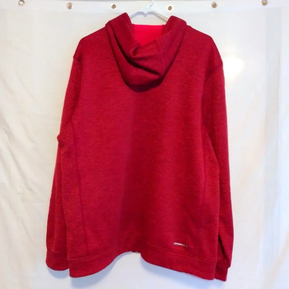 Adidas Red Climawarm Full Zip Hoodie Jacket XL Athleisure Streetwear Sportcore