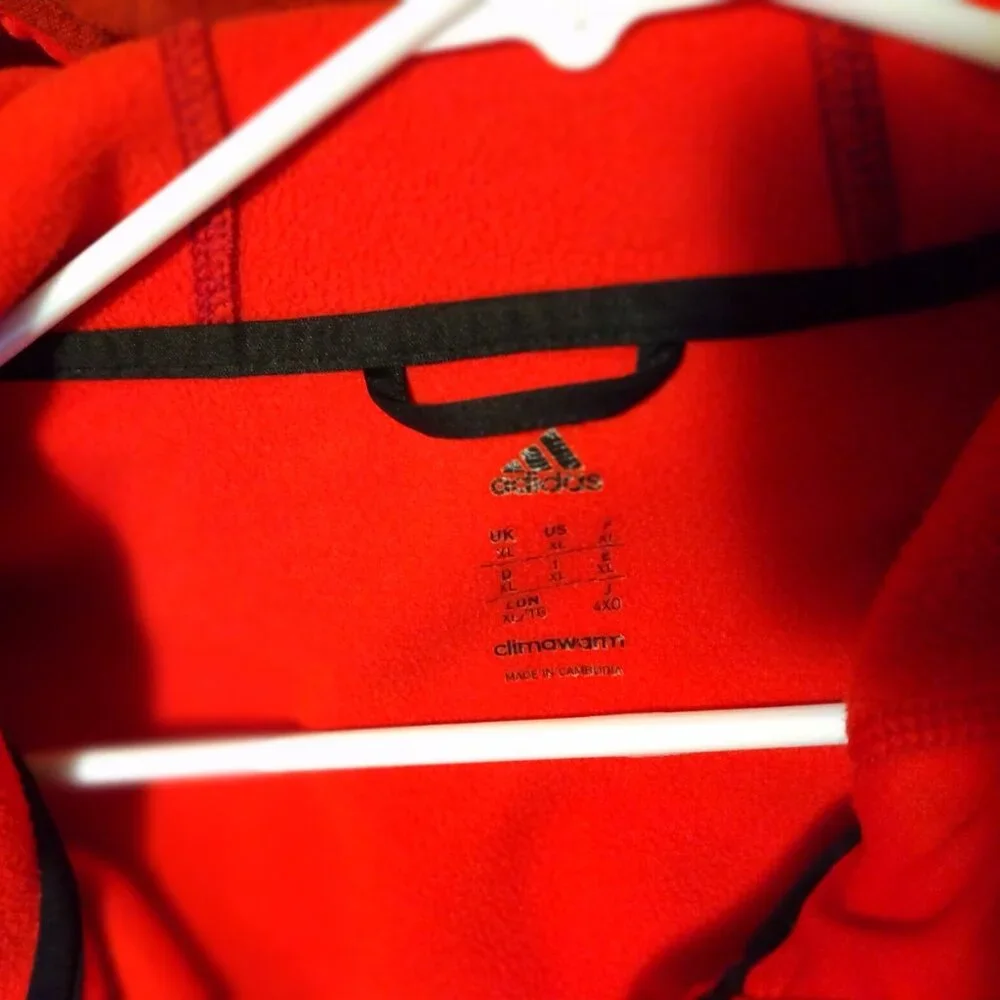 Adidas Red Climawarm Full Zip Hoodie Jacket XL Athleisure Streetwear Sportcore