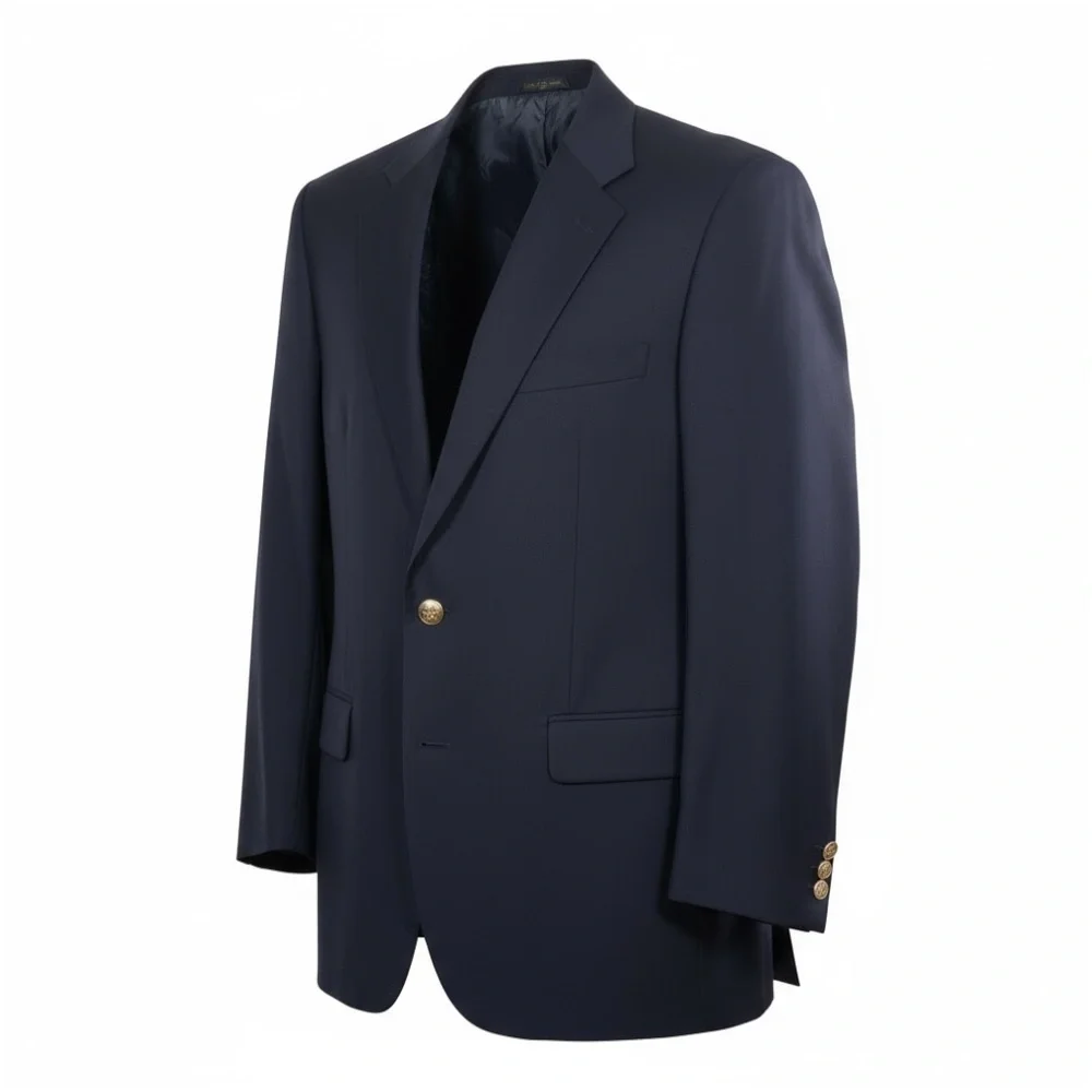 Burberry’s Men’s Navy Wool Blazer 42R | Classic Power Suiting w/ Gold‎ Buttons
