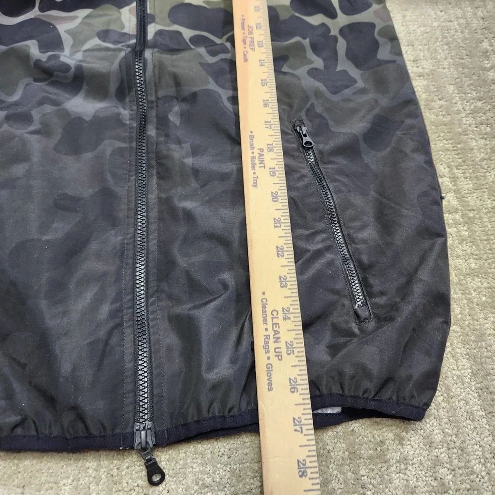Adidas Jacket Men Small Duck Camo Windbreaker Water Resistant Black Skate Hoodie