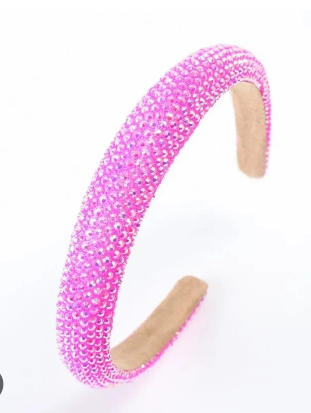 Pink Crystal Padded Headband