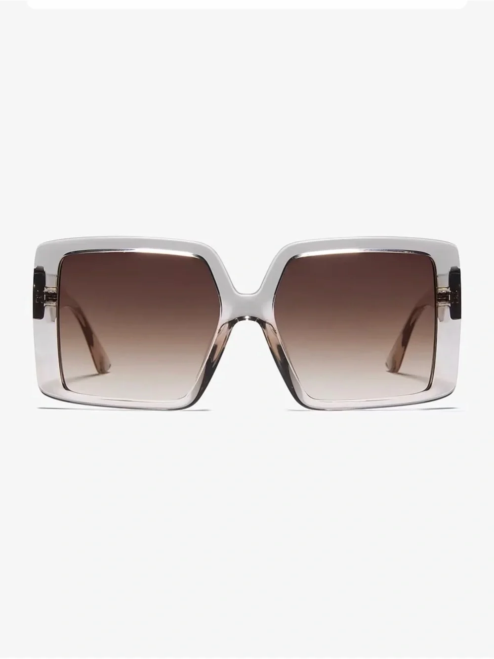 Michael Kors Sintra Oversized Square Sunglasses Clear Beige Gradient