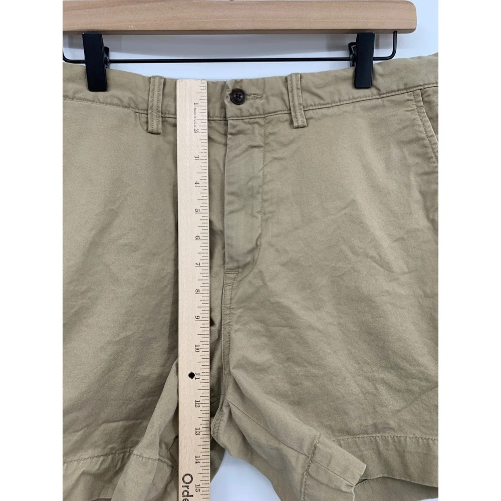 Polo Ralph Lauren Shorts Mens 33 Tan Chino Stretch Classic Fit Flat Front Khaki