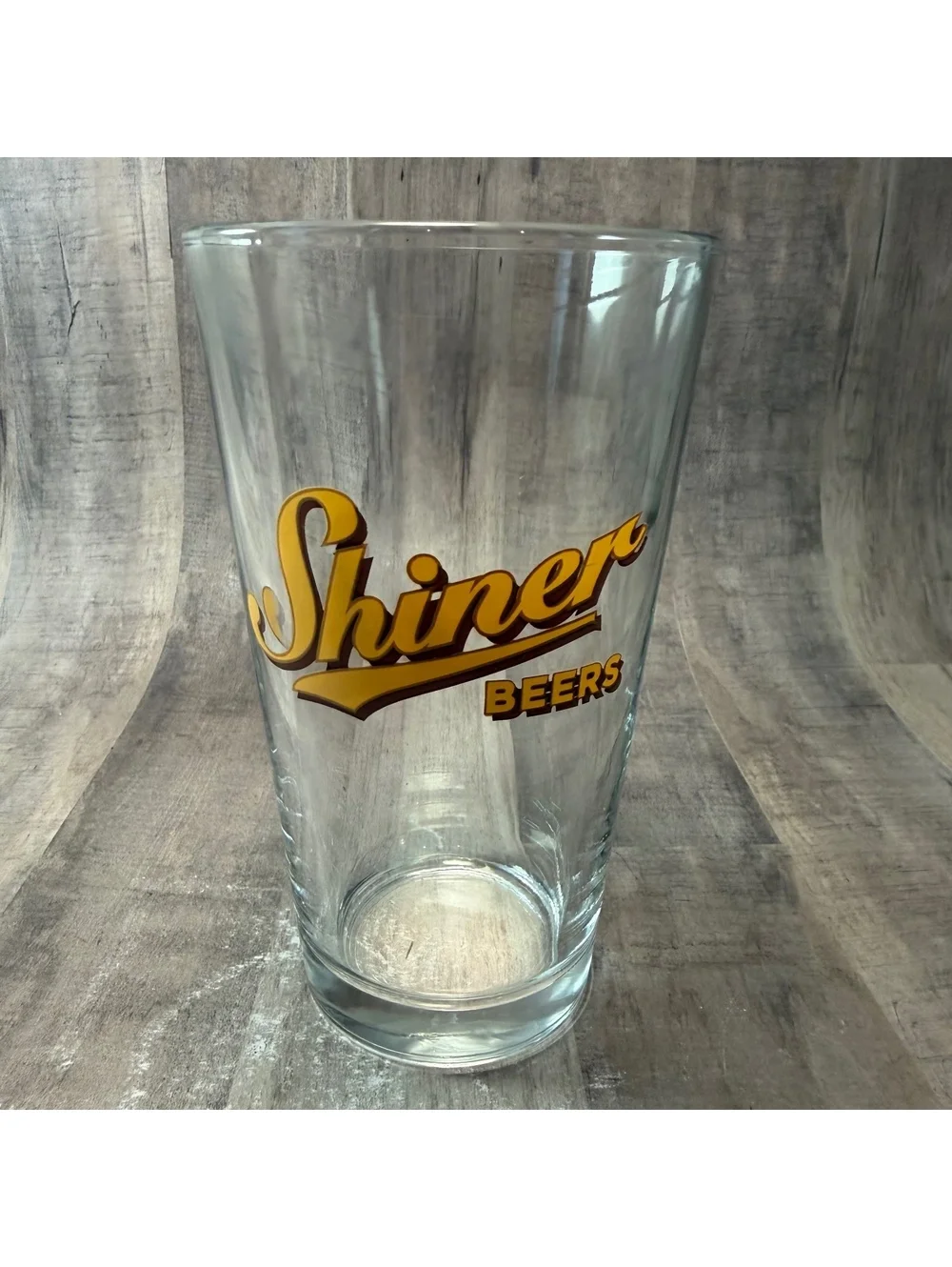 Shiner Beers Pint Beer Glass Vintage Logo Texas Brewery 5 7/8
