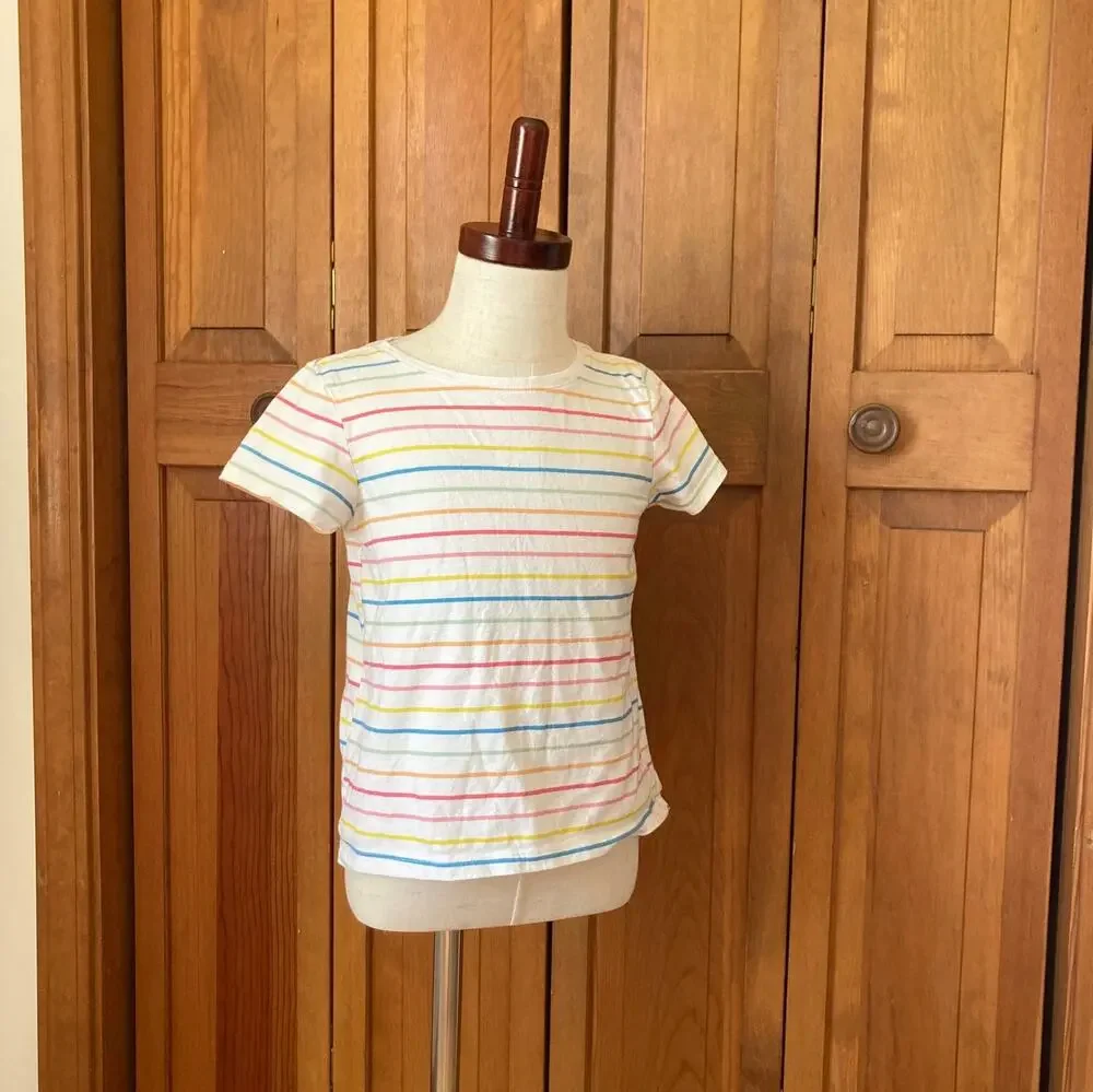 Old Navy Striped Girls Tee, Size 6-7