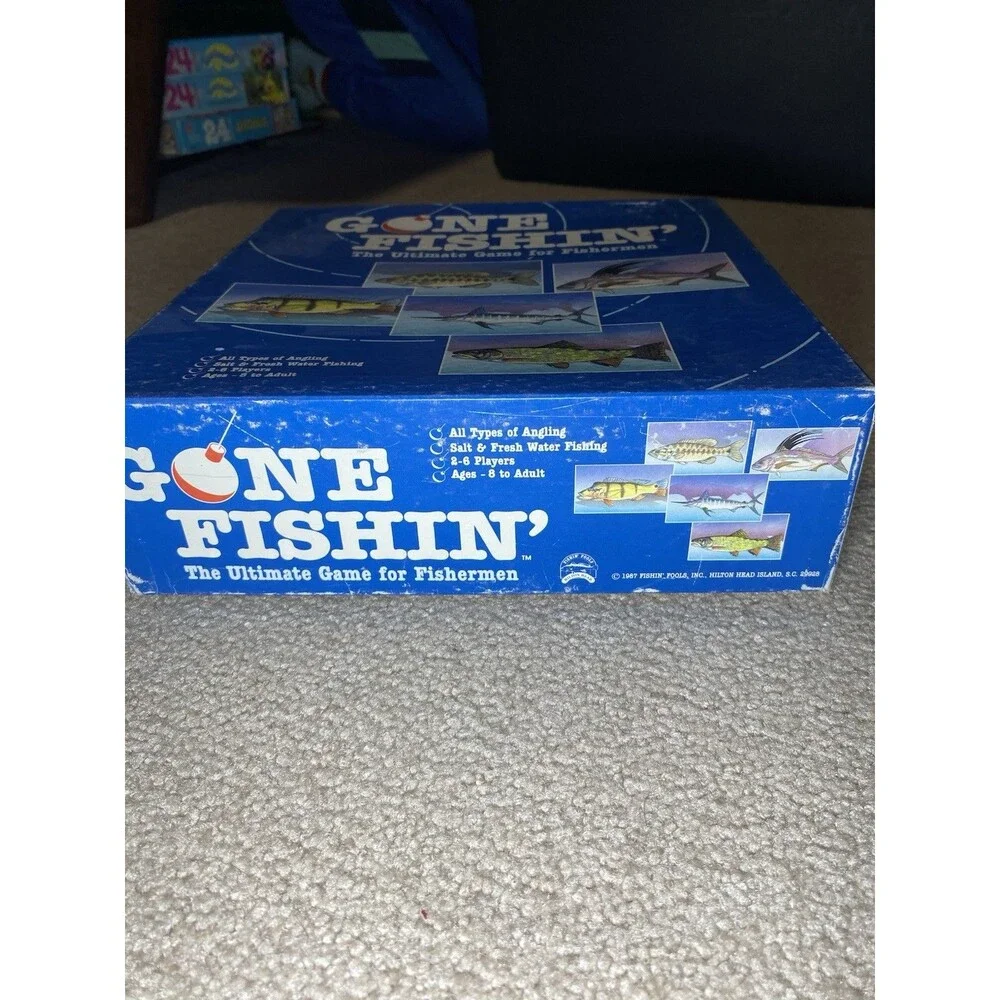 Vintage 1987 Gone Fishin' The Ultimate Game For Fishermen Complete Set