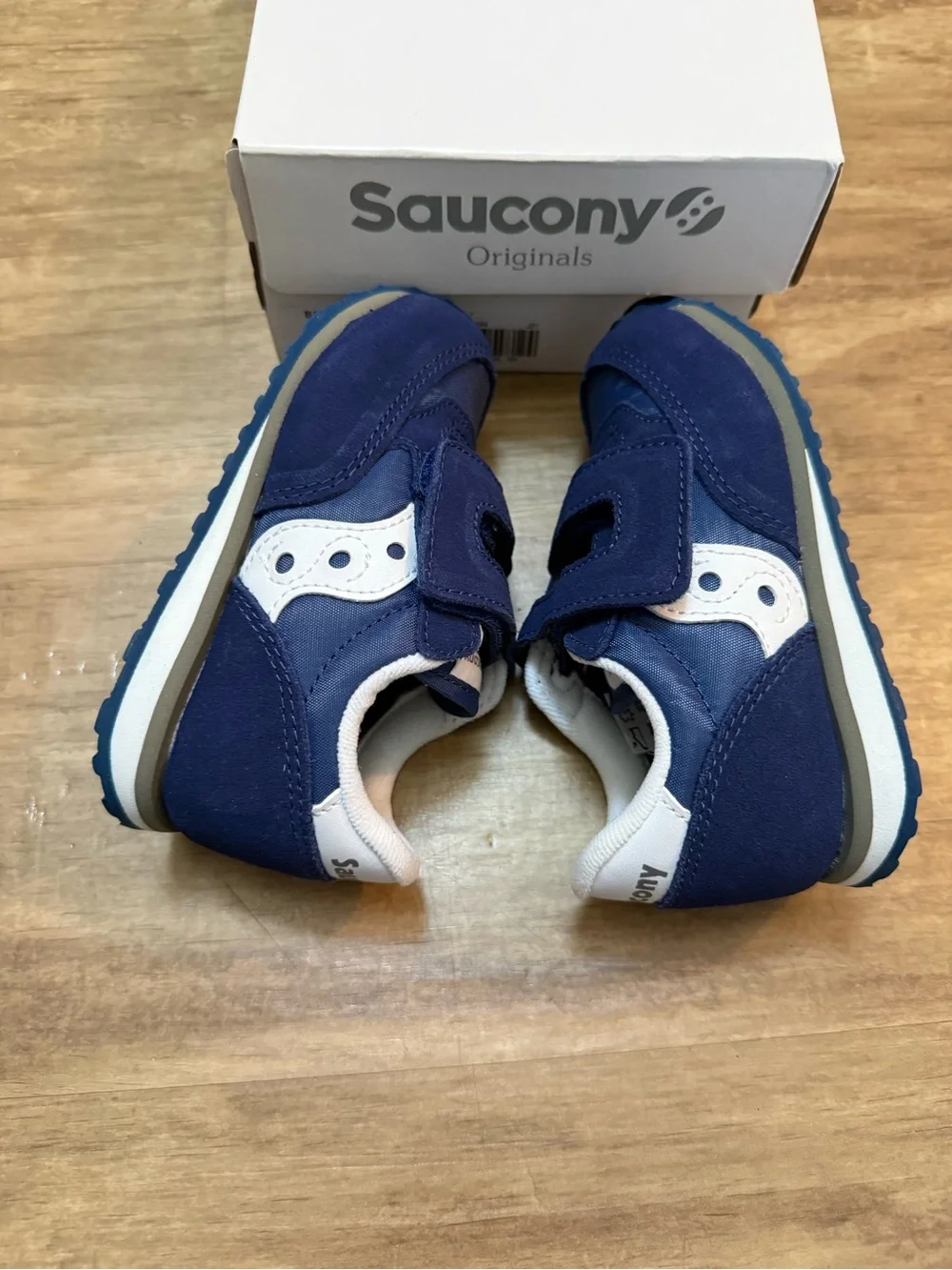 Saucony Kids Navy and White Velcro Athletic Sneakers
