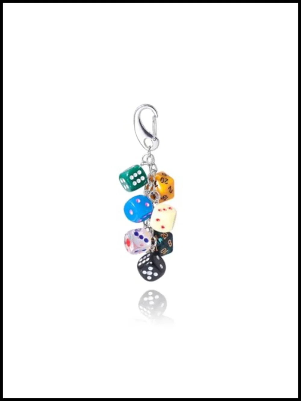 Cute Cookie Bag Charm Keychain with Resin and Alloy Metal Parts