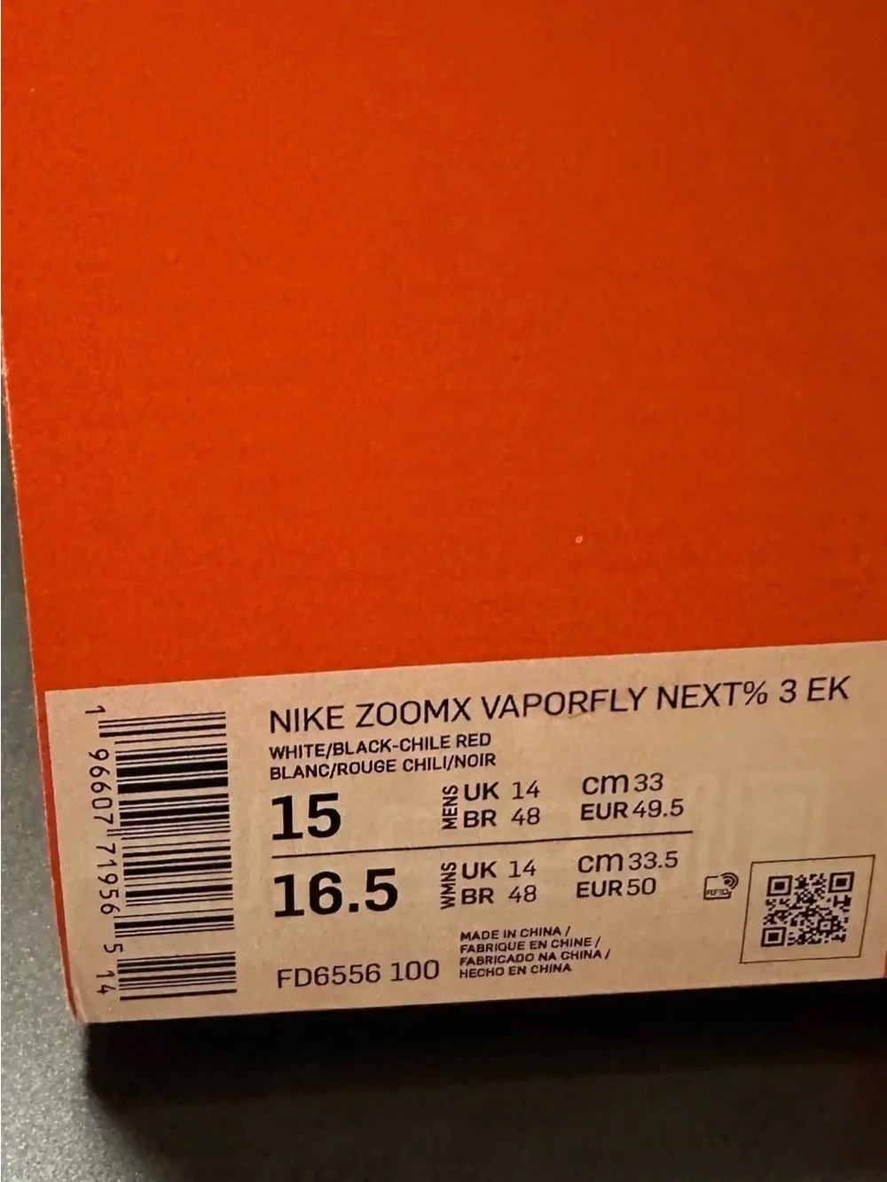 Nike vaporfly size eliud