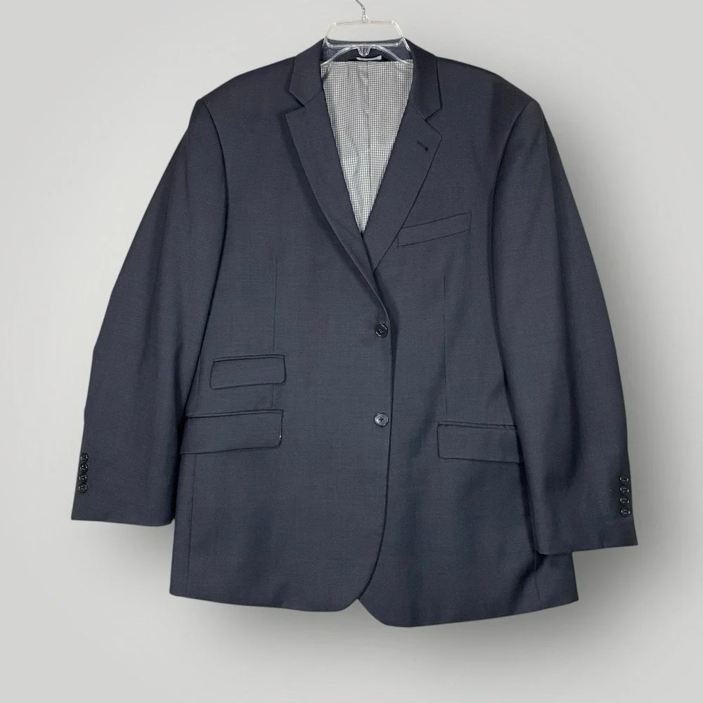 Coogi Luxe‎ Wool Shell Blazer Suit Jacket Size 46R Dark Color *See Photos*