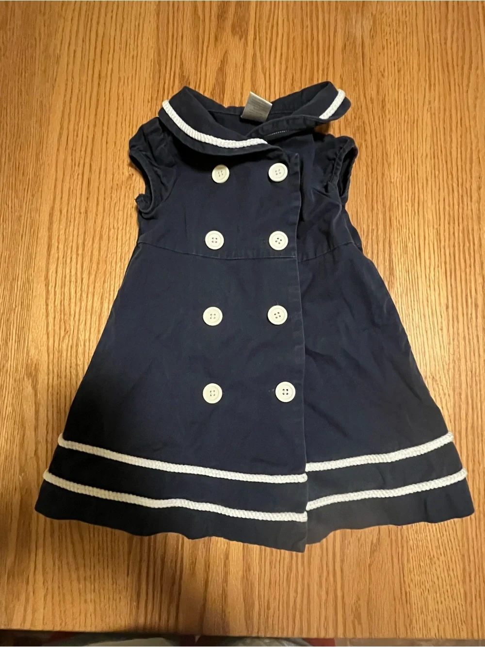 Gymboree Wish You Were Here Blue Sailor Dress Baby Girls Size 18-24m 2006