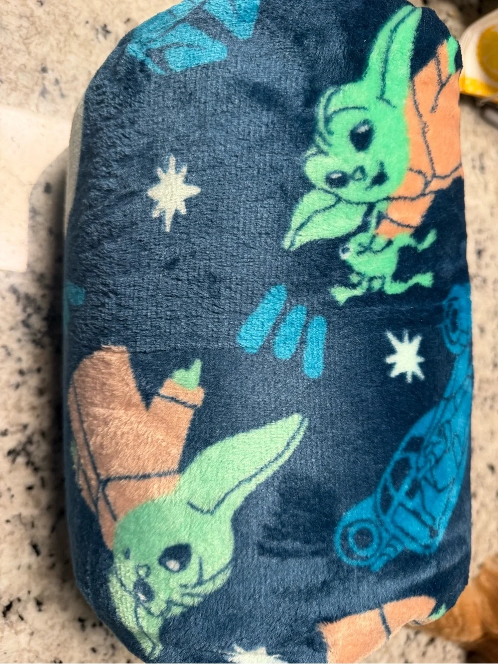 The Big One Star Wars Green & Orange Baby Yoda Plush Throw Blanket