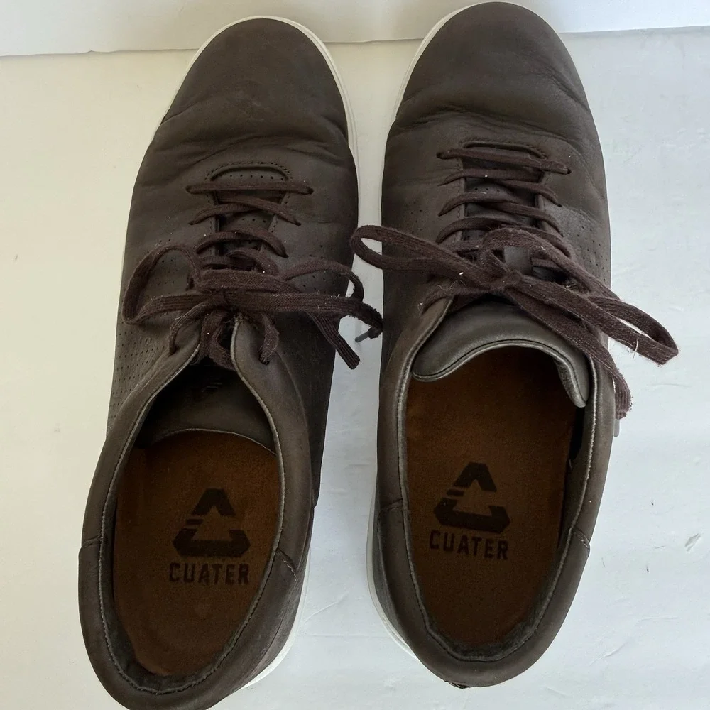 Cuater Travis Mathew Phenom Leather Sneakers Men's 10 Brown 4MT090 Casual
