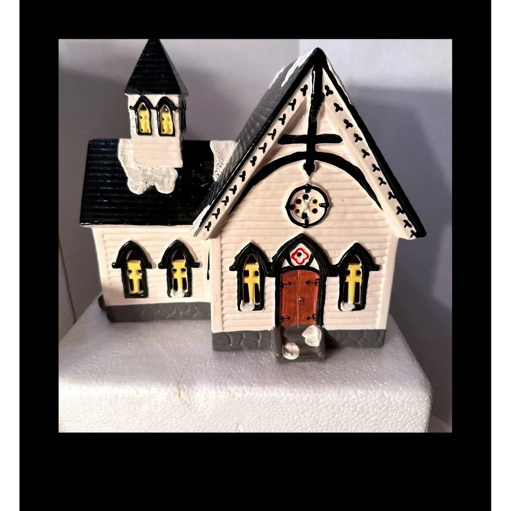 Dept 56 Church of the Open Door Snow Village 1987 Vintage Christmas 5064-4
