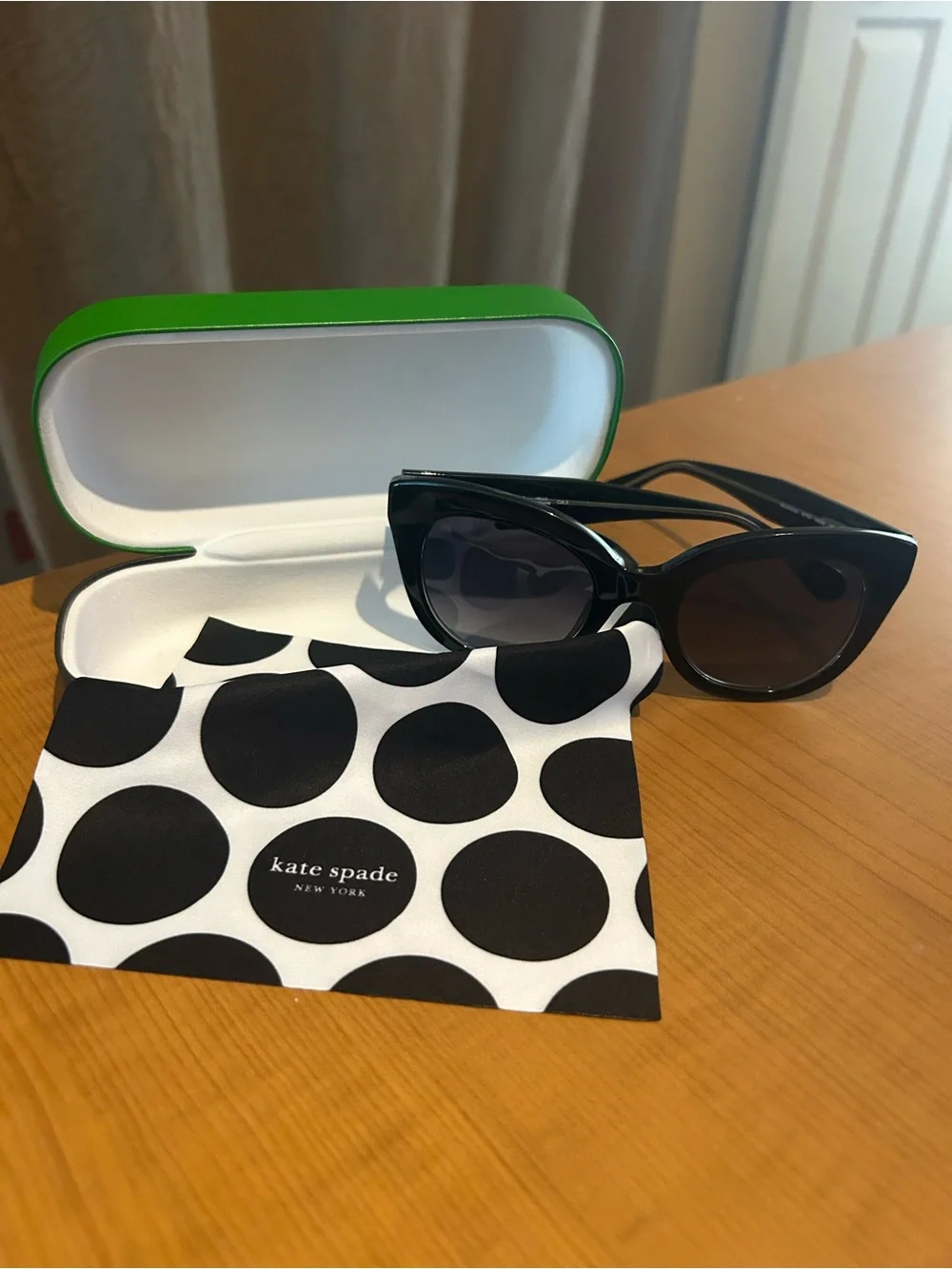 Kate Spade BELAH/S/US 80790 Black Cat-Eye Sunglasses NEW