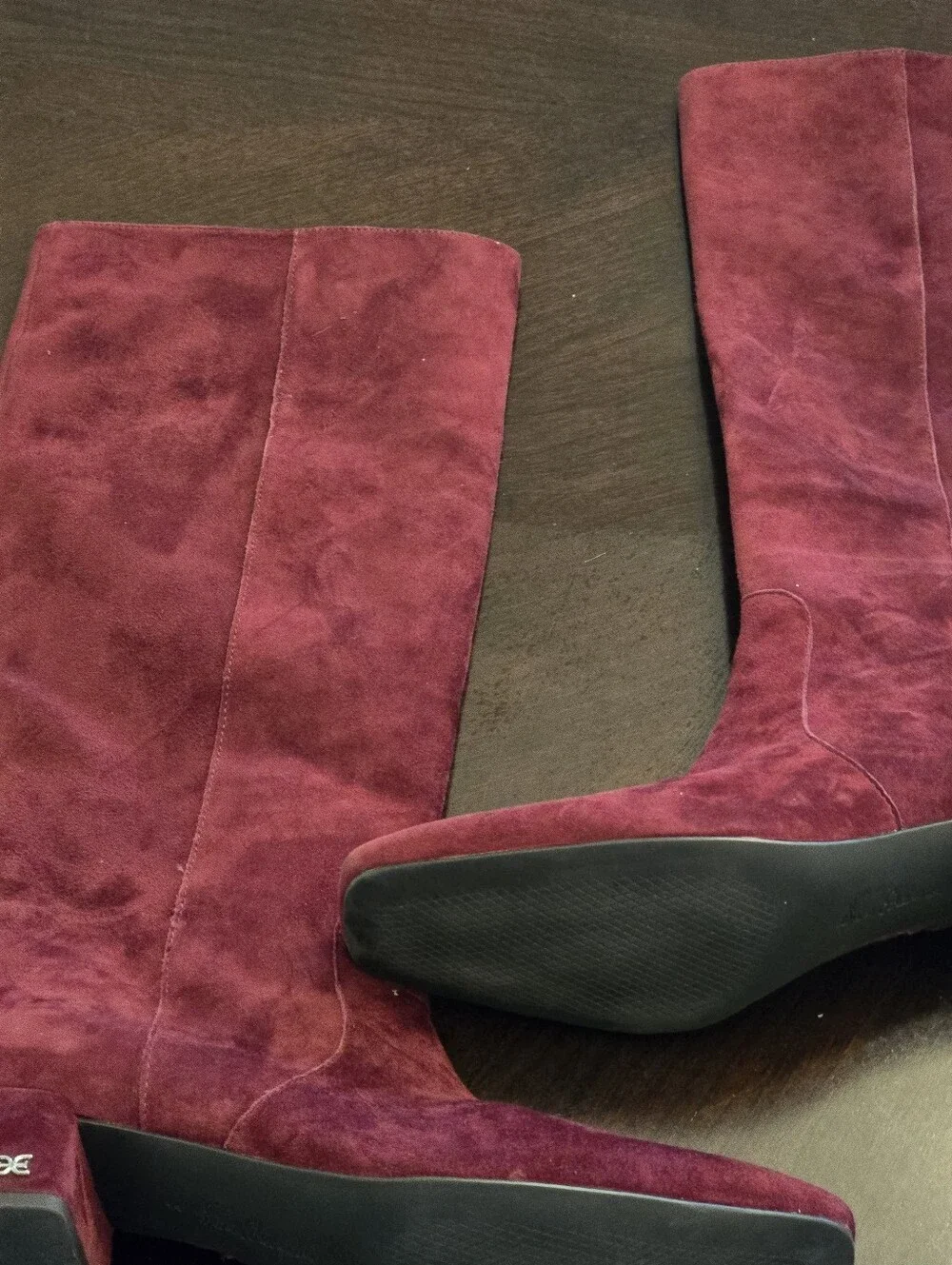 Sam Edelman Over-the-Knee Suede Boots in Wine