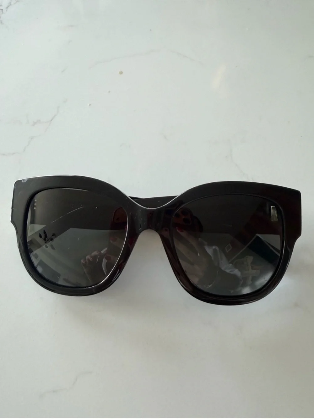 Saint Laurent Black Sunglasses with Gold YSL Monogram